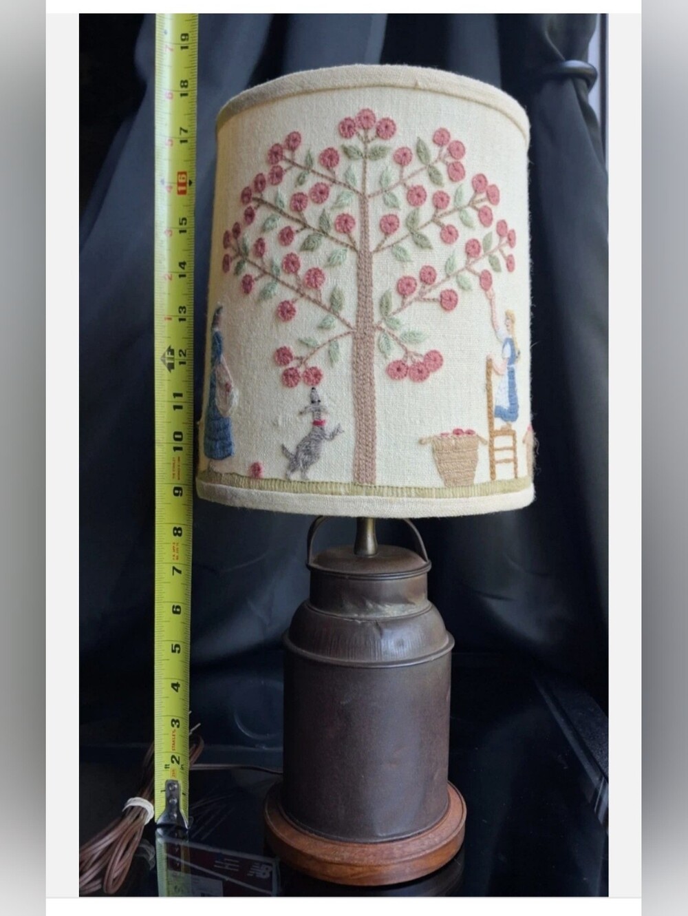Vintage Metal Can Lamp Farm House Cottagecore